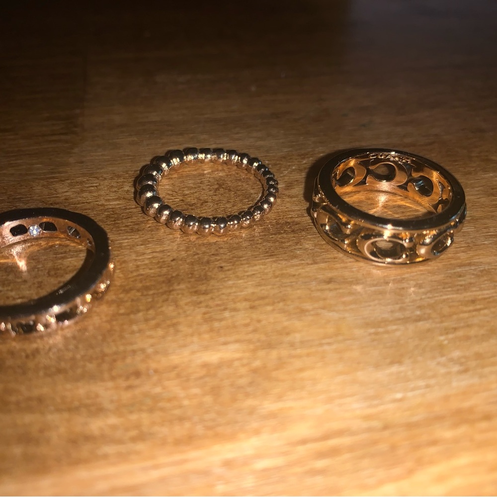 Elegant Gold-Tone Ring Set